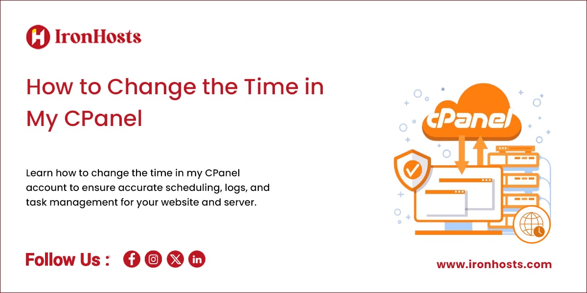 how to change the time in my cpanel